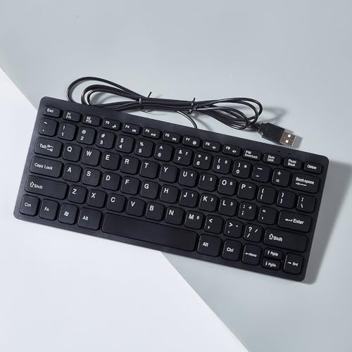 Amazon | USB有線キーボード ミニ 英語配列 78キー 静音 小型