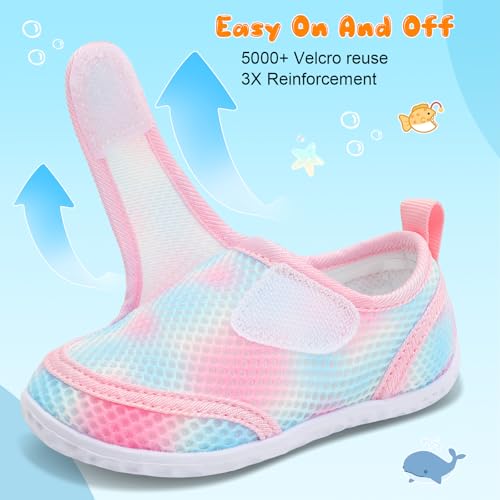 Image of FEETCITY Toddler Water Shoes Boys Girls Swim Shoes Quick Dry Kids Aqua Socks Barefoot for Beach Swimming Pool
