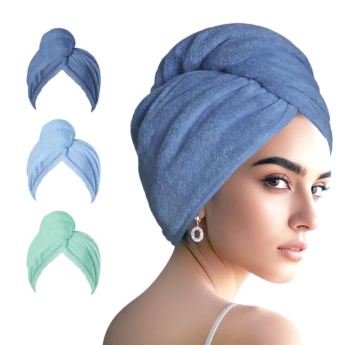 AGKXHDEC Microfiber Hair Drying Towel Wrap,Hair Turbans Towel for Wet Hair