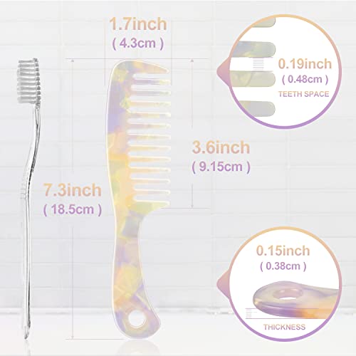 Peine ancho para cabello rizado amarillo miniatura 2
