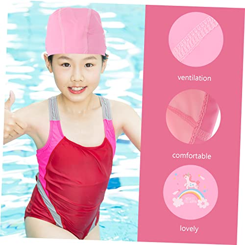 Bonnet de natation garçon fille antidérapant en PU pour la piscine - 5