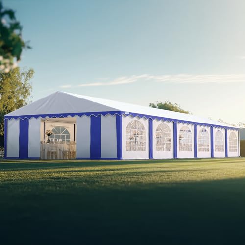 Quictent 20x20 Party Tent Heavy Duty West Coast Frame Tent Outdoor White Commercial Gazebo Rental Wedding Canopy (No Sides) White 20x20ft with no Sides