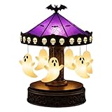 light up ghost - light night spooky carosello per feste, decorazione di halloween con bagliore, accento tavolo infestato per camera da letto, cucina, cappotto, sala di fuga, 7,48 pollici