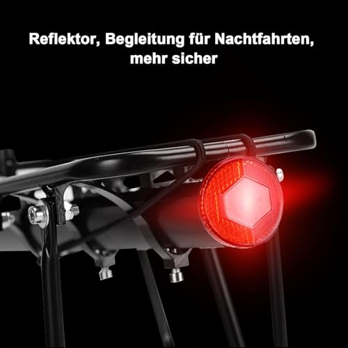 Fuqiduo Mountainbike Gepäckträger, verstellbar, Schnellmontage, 100kg Belastbarkeit, 24-29 Zoll, Aluminiumlegierung, Reflektor