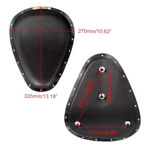 Asiento individual para motocicleta con soporte de resortes de alta resistencia 5