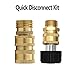 Twinkle Star Pressure Washer Adapter Set, Quick Disconnect Kit, M22 Swivel to 3/8'' Quick Connect, 3/4