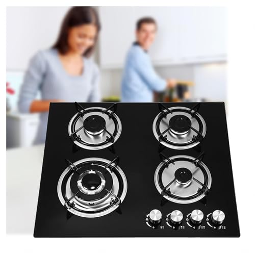 YSMSMZJK Placa Gas 4 Fuegos con Protección Automática contra Llamas Cocina Gas Gas Natural Y Gas Propano Cocina de Gas