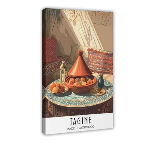 Poster marocain sur toile 50x75 cm pour décoration murale de chambre et bureau