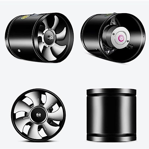 Ventilador de extracción circular multifuncional potente y silencioso para baño, cocina, oficina y ático, montaje en ventana, color negro, 10 pulgadas miniatura 5