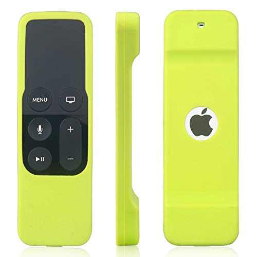 [Nightglow Green] Case For Apple Tv 4K / 4Th Gen Remote, Akwox Light Weight [Anti Slip] Shock Proof Silicone Cover [Lanyard Included] -Not For New Apple 4K Tv Series 6Th Gen 2021 #TOP4