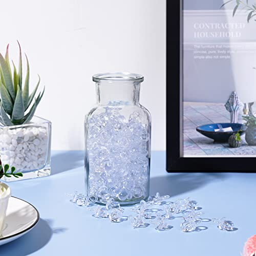 Image of XINHUIDALSQ 150 Mini Acrylic Pacifiers for Baby Shower Girl Game, 0.86 Inch Bulk Chupones para Gender Reveal Party Favors Table Decoration (Clear)