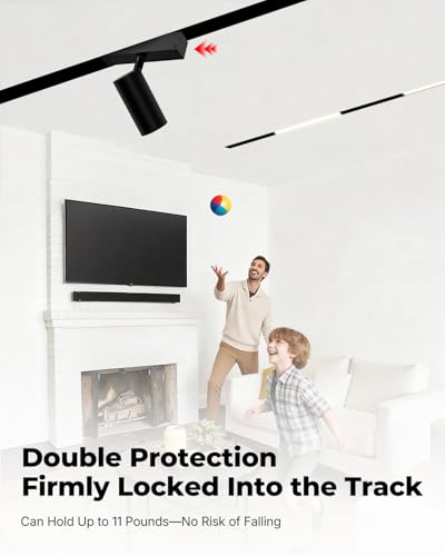 Image of SCON 1.65FT / 19.7in Track Rails, Recessed Magnetic Track Lighting Kit, 50cm Aluminum Rail System, Easy Installation for Flush-Mount LED Lamp Heads, for Use at the End of Magnetic Track Lighting System