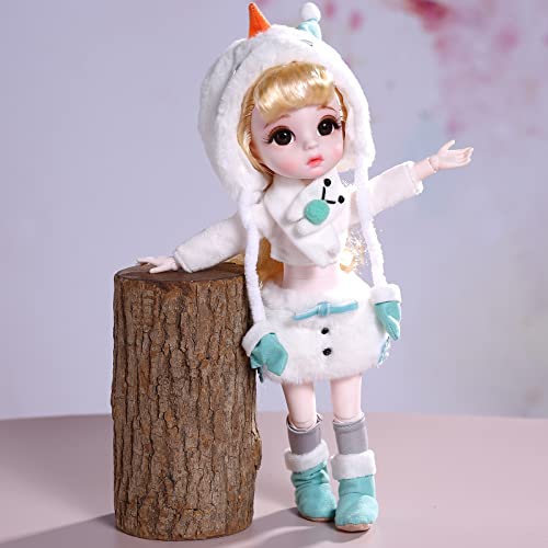 Aongneer BJD Dolls, 12 Inch SD Doll 1/6 Ball Jointed Doll 30 cm Lucky Baby Dolls, with Stylish Doll Clothes and Accessories, Cute Smart Dolls Best Gift Naish