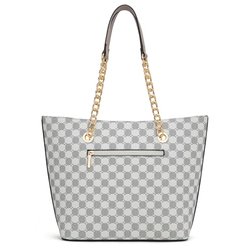 Image of Handbags for Women Chain Shoulder Vegan Leather Tote Bag Top Handle Handbag