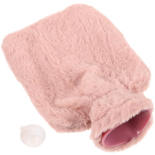 KOMBIUDA 1 Set Pink Camping Hot Water Bottle Neck Hot Water Bottle Fabric Plastic Decorative Hot Water Bag Hot Water Bottle Bag