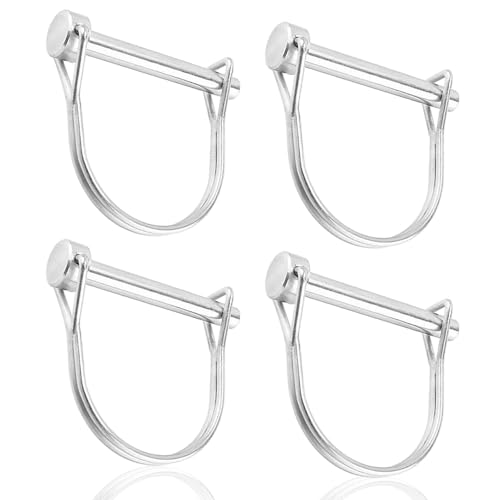 Goupilles pliantes de tuyau, 6 goupilles de sécurité de 40 mm, 4 goupilles d'embrayage en forme de D, boulons de sécurité en acier à ressort, avec goupille de sécurité de verrouillage pour remorque de