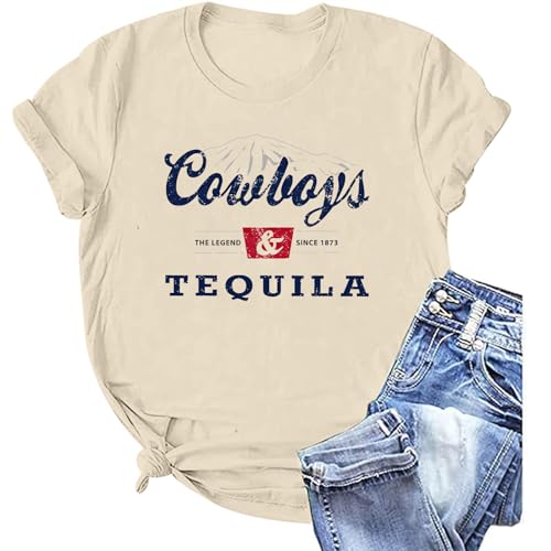 Western Cowboy Shirts Vintage Graphic Tees for Women Cowgirl Country Music Concert Tshirts Funny Retro Rodeo Shirt