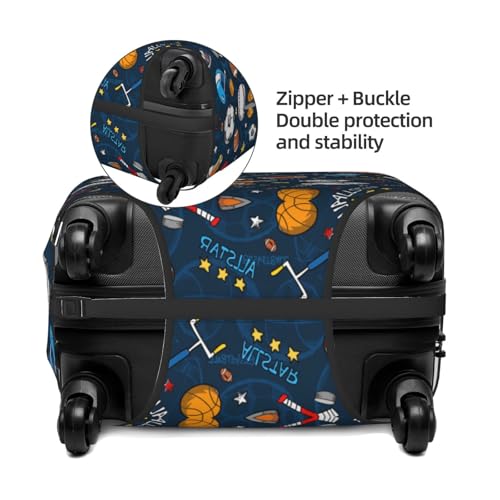 Sports Baseball Game Print Luggage Suitcase Cover Protector Luggage Washable Covers With Concealed Zipper4