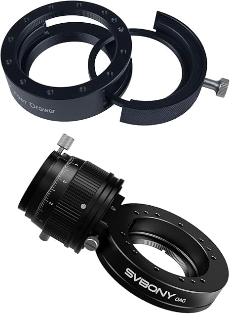 Svbony SV238 OAG(Guida Fuori Asse), Prisma di Grande Area da 8 * 14mm, Spessore 12,5 mm Corpo, con SV226P Telescopio Cassetto Filtro M42-M48, Accessori Telescopi l'astrofotografia Cielo Profondo