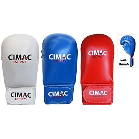 Cimac Martial Arts Competition Karate Mitts With Thumb (Red, Junior) Cover