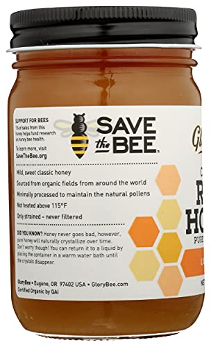 Miel Cruda Orgánica Ligera Glorybee 18 oz Pack 6 miniatura 5