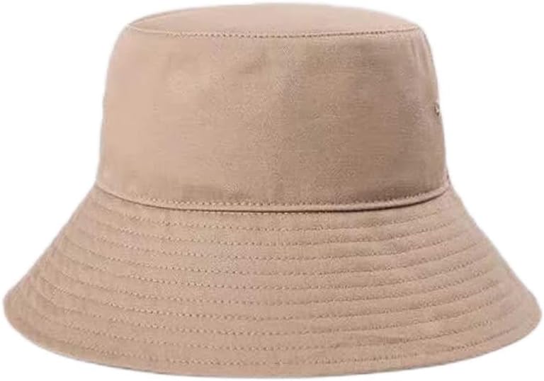 JSEIAJB Sided Bucket Hat for Men Outdoor Fashion Cotton Solid Color Panama Sun Protection Male Street Caps(D,XL 61cm)