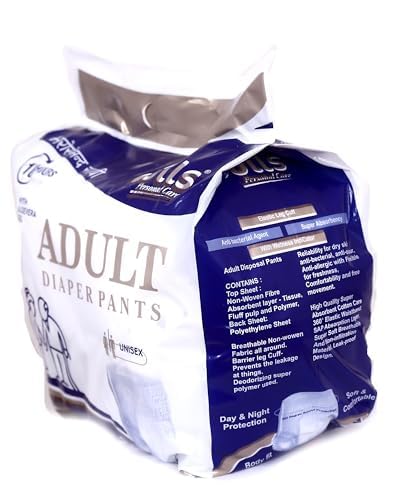 Gulls Personal Care Adult Diaper Pants (Pack of 10) – High-Absorbency, Leak-Proof, Soft & Breathable Disposable Incontinence Diapers for Men & Women (XL) 3 411JZ2z9FzL