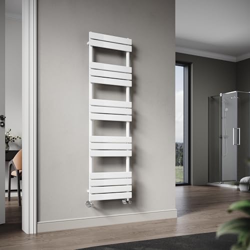 1000 x 500 Modern Designer Flat Panel Heated Towel Rail Radiator