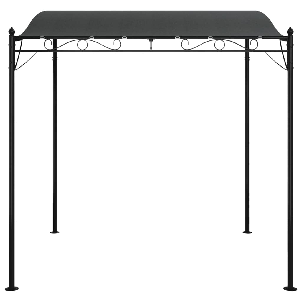 Pergola Adossée, Pergola Murale de Jardin Abri de Barbecue Anthracite 2x2,3 m 180 g/m² Tissu et Acier