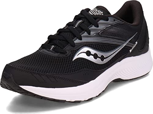 Saucony Men's Cohesion 15 Running Shoe, Black/White, 10