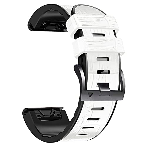 Pulsera de cuero para Garmin Fenix 7X y 6X resistente al sudor con base de silicona
