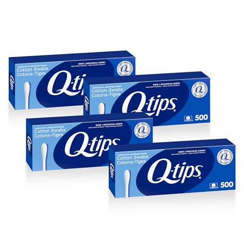 Q-tips - Q-tips Cotton Swabs for variety of usage ultimate home and beauty tool 500 count, Pack of 4