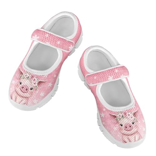 JoyLamoria Funny Axolotl Print Toddler Girls Shoes Slip on Mary Jane Shoes Prinscess Dress Flats,11-2.52