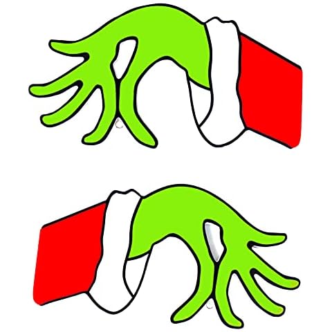OperSeven 1 Pair Grinch Holiday Hanging Decorations Christmas Decoration Accessories Can Hang Gifts for Christmas Party Cover