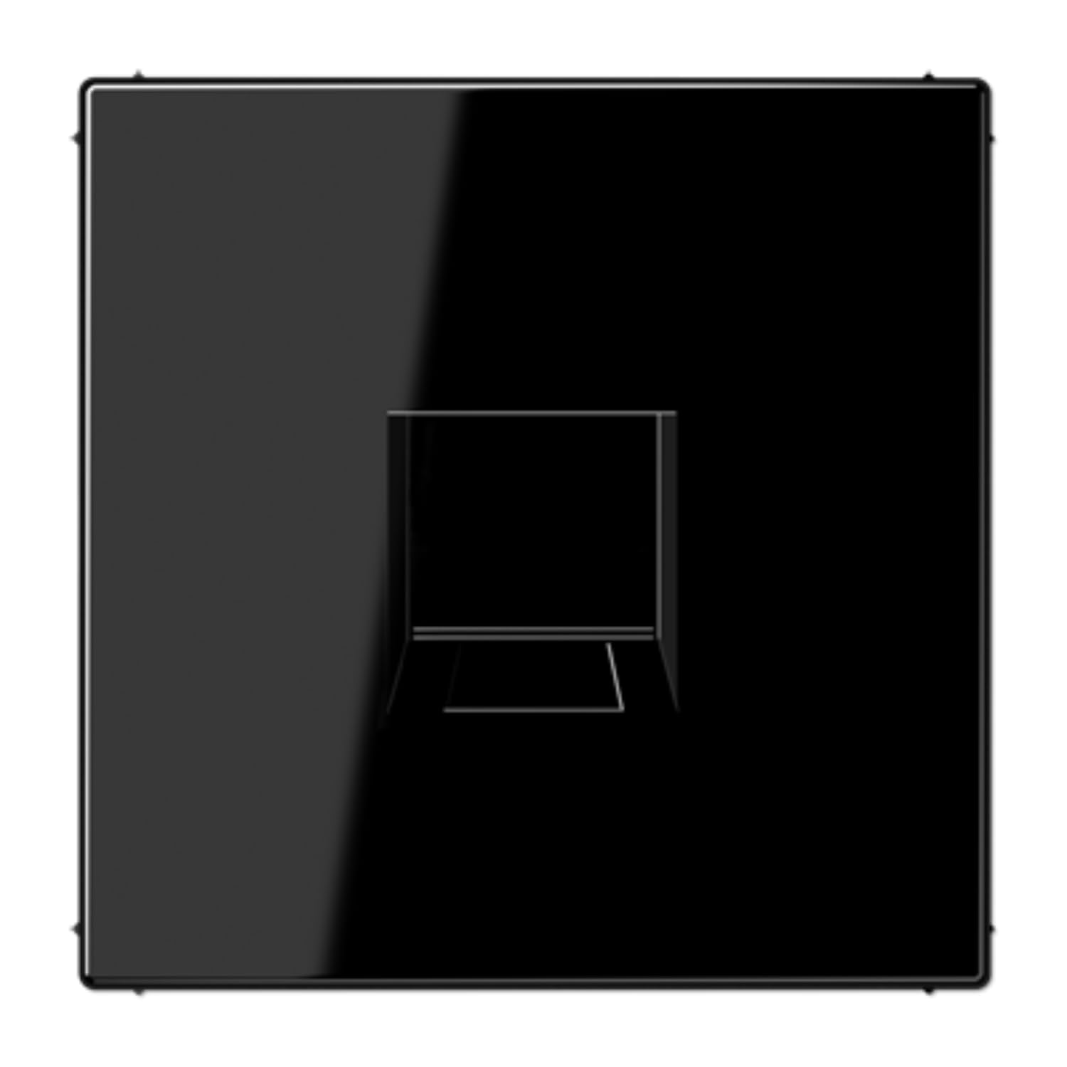 Plaque modulaire Jack 1 prise LS Noir appareillage mural encastrable