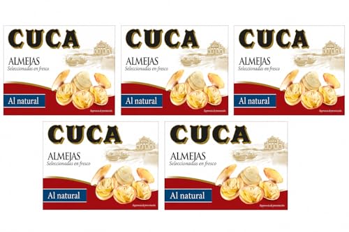 Cuca almejas pequeñas al natural 120 gr Pack de 5 latas