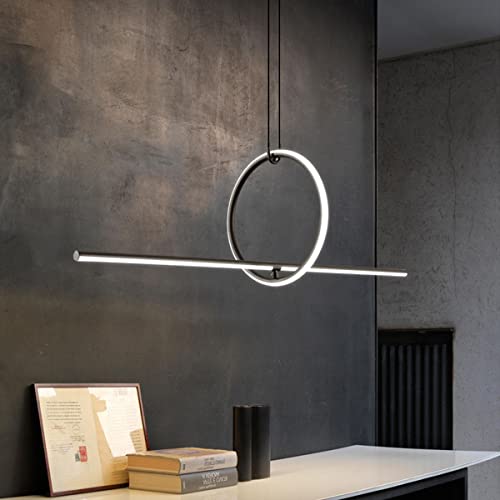 Lustre moderne long suspension LED 150cm haute performance pour salon au design épuré
