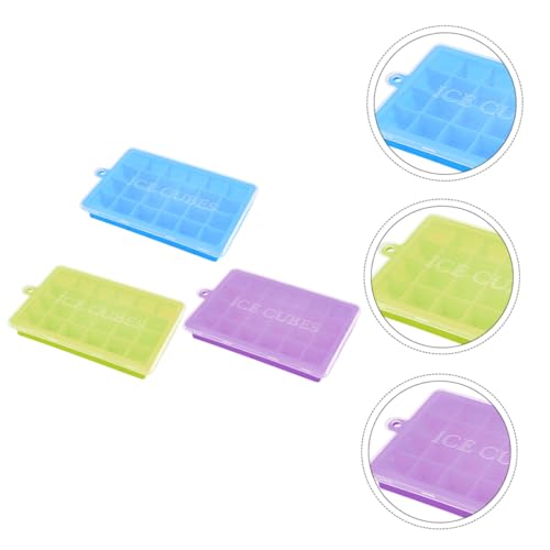 Molde para cubitos de hielo de silicona con tapa 3 piezas miniatura 5