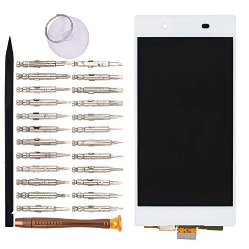 Image of LCD Screen Display with Digitizer Touch Panel Without Bezel Frame Compatible with Sony Xperia Z3+ Z3 Plus Z4 E6553(White)