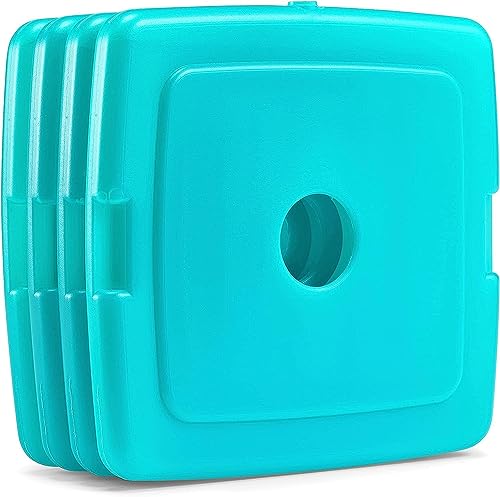 Image of Cool Coolers by Fit + Fresh, Reusable & Long-Lasting Slim Ice Packs, Perfect Addition To Your Lunch Box, Camping Accessories, Insulated Lunch Bag, Beach Cooler Backpack & More, 4PK, Green