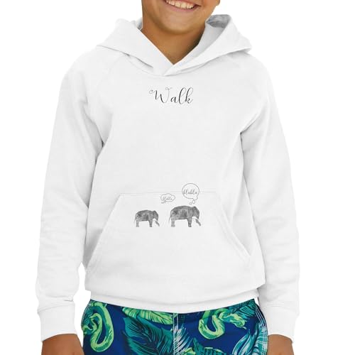 Sweat à capuche enfant premium en textile doux imprimé éléphant - 2