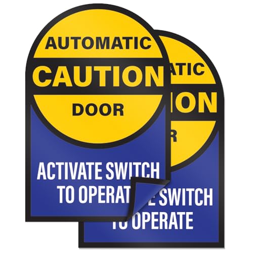 Catálogo de Vinilos para interruptores los 5 mejores. 50 2 unidades de interruptor automático de activación de puerta para operar calcomanías | Carteles de doble cara para puertas correderas de vidrio | Calcomanías de seguridad de...