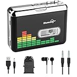 BlumWay USB Cassette to MP3 Converter, Portable Tape Cassette Player to MP3 Format, Audio Music Cassette Tape to Digital Converter with Earphone, Walkman Type, No Need Computer