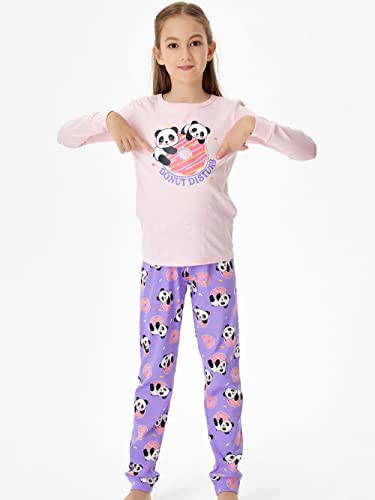 Sleepover Pajama Set for Girls Tie Dye Cotton Snug-fit Long Sleeve PJ Size 4T-143
