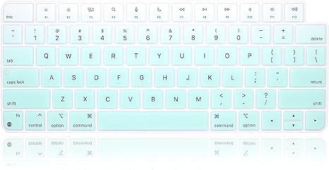 LapriteUltra Thin Keyboard Cover Skin for 2021 New iMac 24 inch with M1 Chip Magic Keyboard A2449 A2450 (with Touch ID or Lock Key) - GR.Mint