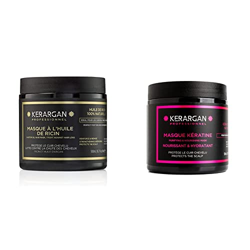 Masque Capillaire KERARGAN Ricin Kératine pour réparer les cheveux secs et cassants