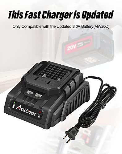 Avid Power 3.0Ah Battery And Fast Chatger Are Only Compatible With Avid Power 20V Cordless Impact Wrench Acis316-A And Aciw326-Blue #TOP6
