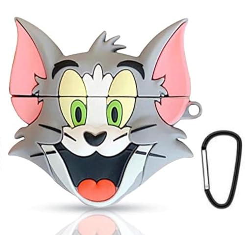 Image of Meyaar Silicone Case for Apple Airpods Pro 3 (2025) Cute Design for Airpods Pro 3 with Keychain Shockproof Protective Case Cover (Cat (Blue))