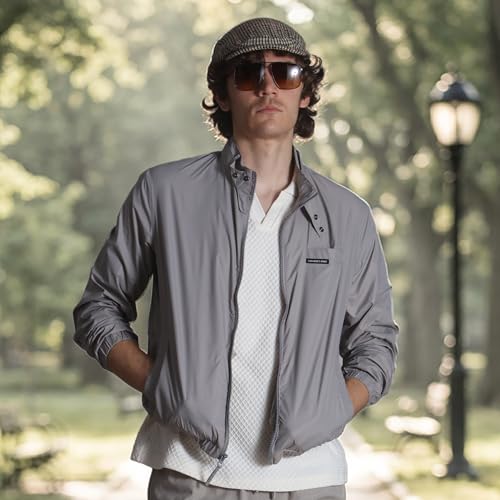 Image of Members Only Men's Windbreaker Packable Jacket, Waterproof Rain Jacket Men Lightweight for Golf Cycling Fishing Hiking Gear