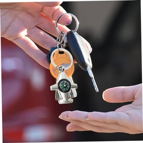 Brújulas llavero 4 piezas para camping y viaje miniatura 6